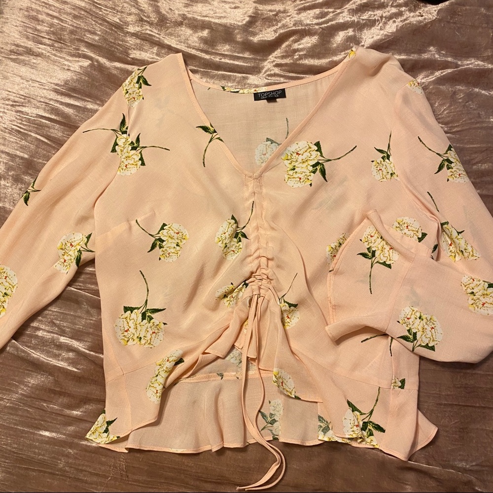 Topshop floral crop top Sz 10